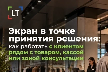 Экран в точке принятия решения: как работать с клиентом рядом с товаром, кассой или зоной консультации